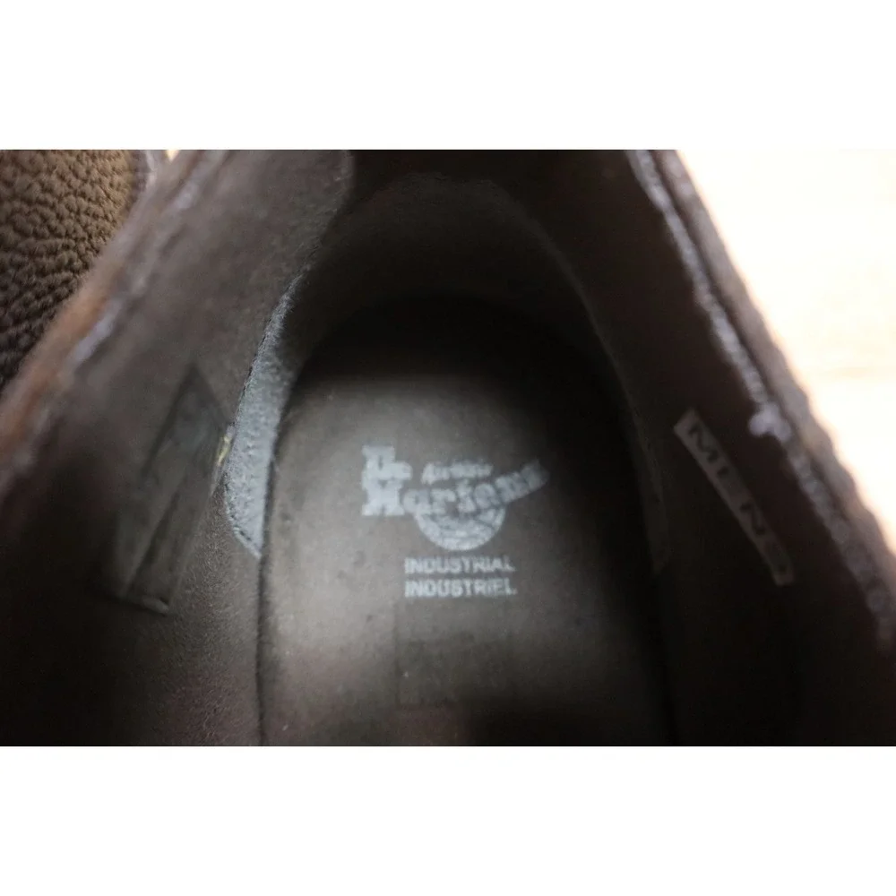 Dr Martens Industrial Sussex Brown Leather Docs‎ Boots Shoe Lace Mens Size 9